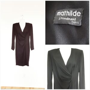 MATHILDE by J RONDINAUD PARIS Chic Vintage Black Dress